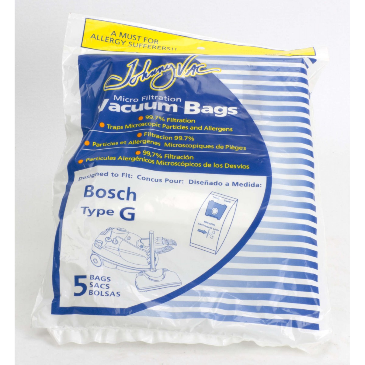 BOSCH TYPE G HOOVER   bag pk5+pk5 vacuum freshener 